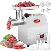 ARINOO #8 Commercial Electric Meat Grinder | 0.5HP Professional Meat Mincer, Stainless Steel Meat Grinder Sausage Stuffer with 2 Blades,3 Stuffing Tubes for Home Kitchen