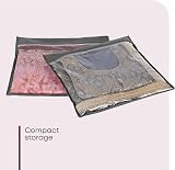FiNeWaY 20 Pack Saree Storage Bags with Zip Clear Moisture-Resistant Grey view 5