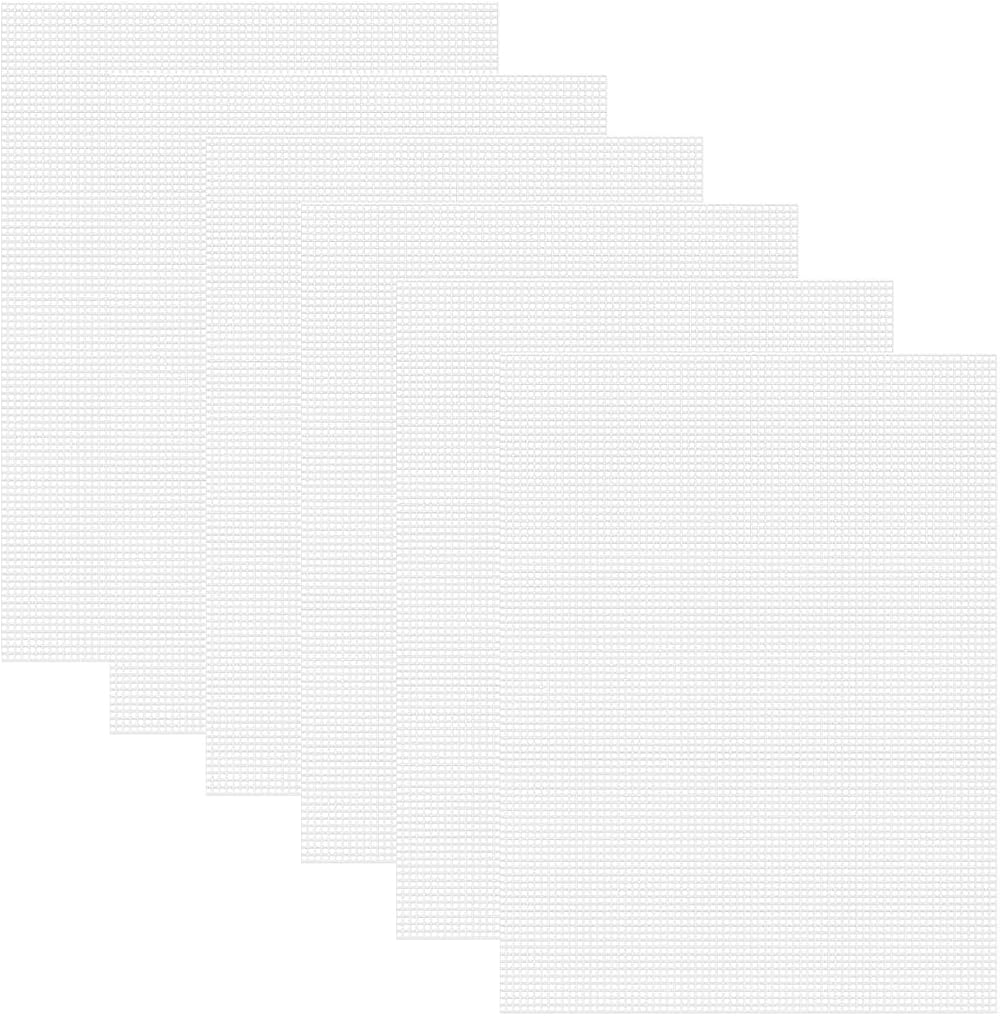 iHMeiju Plastic Canvas Sheets 6 Pack 10.5x13.5 Inches Craft Mesh Eye Mesh