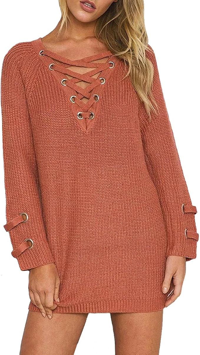 sexy red sweater dress