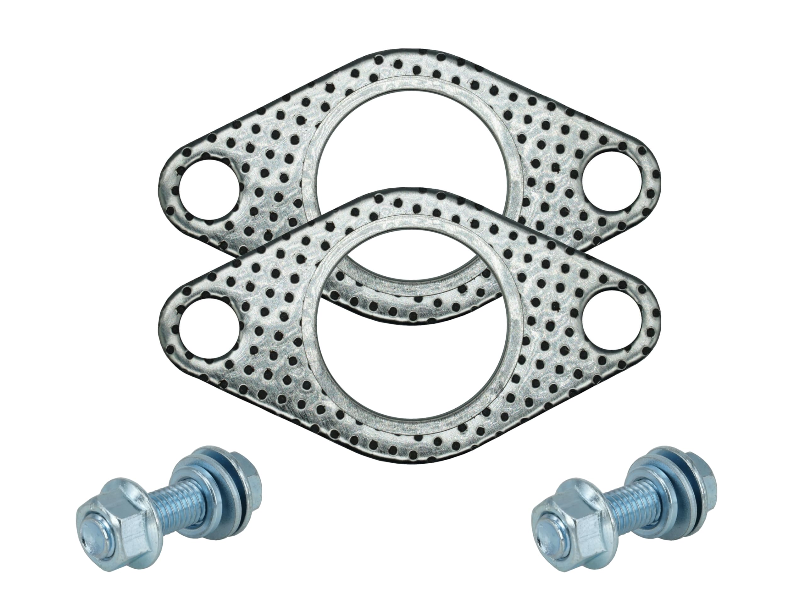 Photo 1 of SHINTONES 2 PCS 1-1/2 inch 2-Bolt Exhaust Flange Gasket Turbo/Manifold/Header Down/Dump Pipe Flange, High Temperature Graphite for Headers, Catback, Axleback, MLSG High Temp Exhaust Gasket 38mm