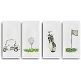 Cilrii Golf Gifts Kitchen Towels, Golfing Lover Gifts for Men Women Dish Tea Towels for Kitchen Decor, Gift for Golfers Decorative Hand Towel for Bathroom, 16x24 Inch Set of 4