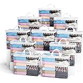 10PACK Clear Zippered Storage Bags for Clothes, 22L Closet Organizers Bag, and Blanket Storage Bags for Bedding, Linen, Blank