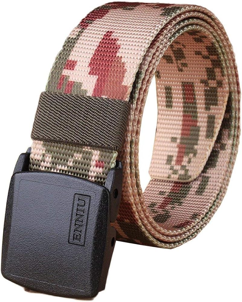 Nylon Belt Men Unisex Woven Breathable Men Belt Camouflage Fashion