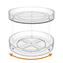 VAEHOLD 2 Tier Lazy Susan Turntable Spice Rack