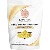 Samsara Herbs Pine Pollen Powder Wild Harvested - 99% Cracked Cell Wall (8oz/227g) Supports Healthy Energy & Longevity