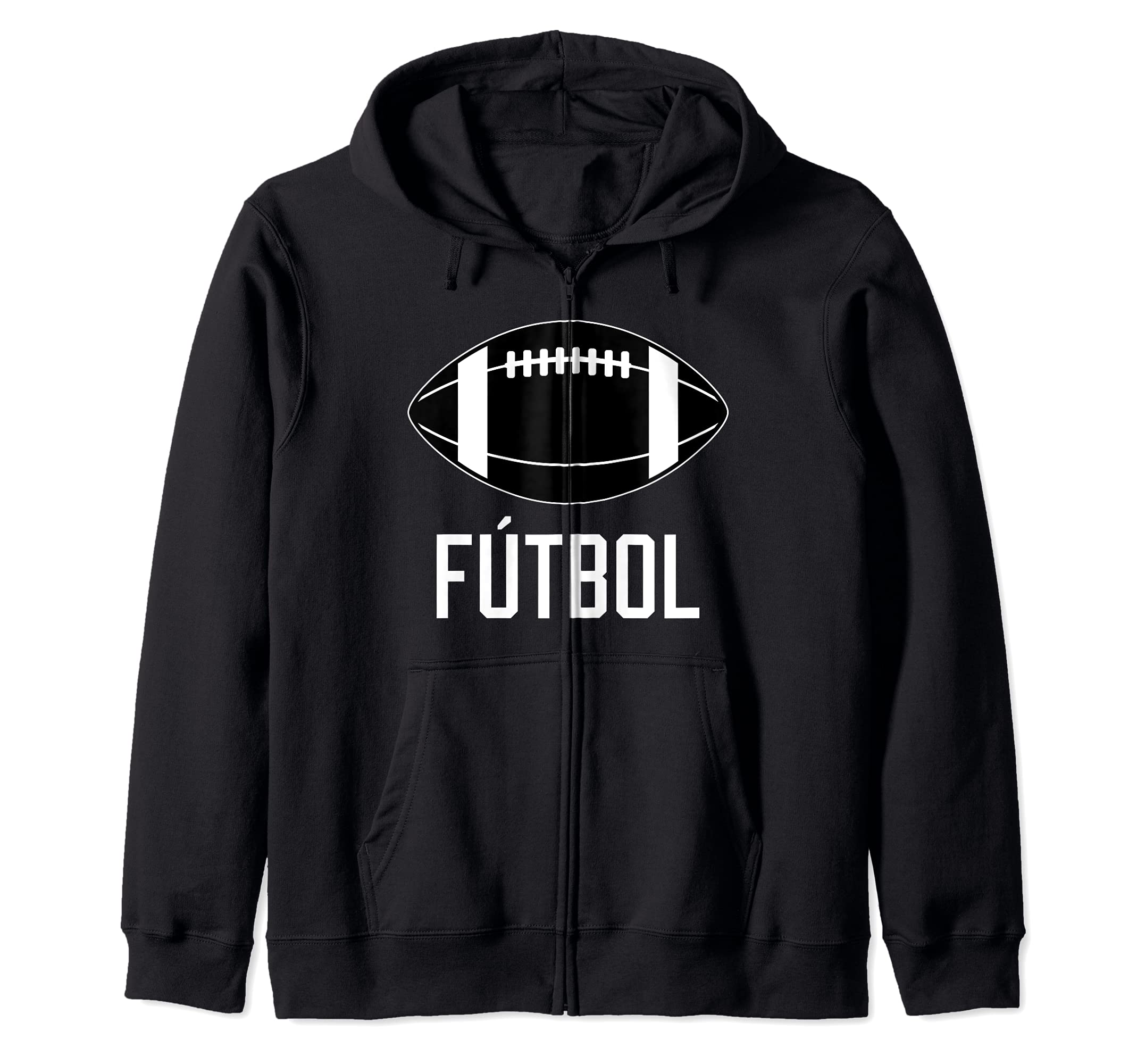 Futbol American Football Soccer Sports Fans Humor Zip Hoodie