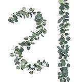 FUGZAUD 2 Pack Artificial Eucalyptus Garland Faux