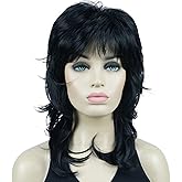 Lydell Long Soft Shaggy Layered Black Wig Classic Cap Full Synthetic Wigs