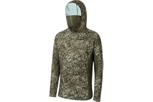 BASSDASH UPF 50+ Men’s Hunting Shirts with Mask Long Sleeve Camo Fishing Hoodie