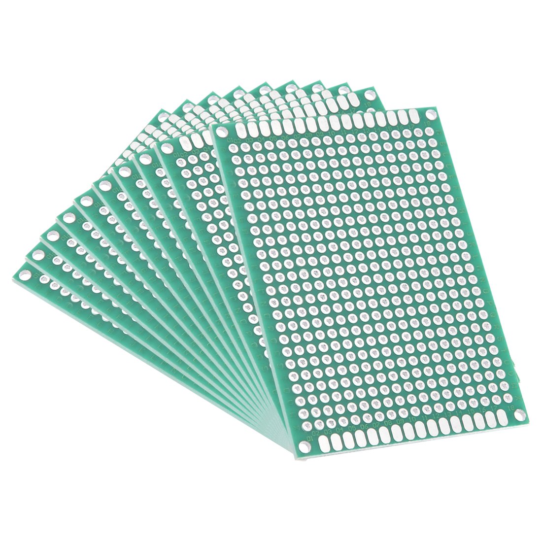 Sourcingmap 10pcs 5x7cm Double Sided PCB Board Universal Printed Circuit Proto Board for DIY Soldering Electronic Projects Practice Test Circuit