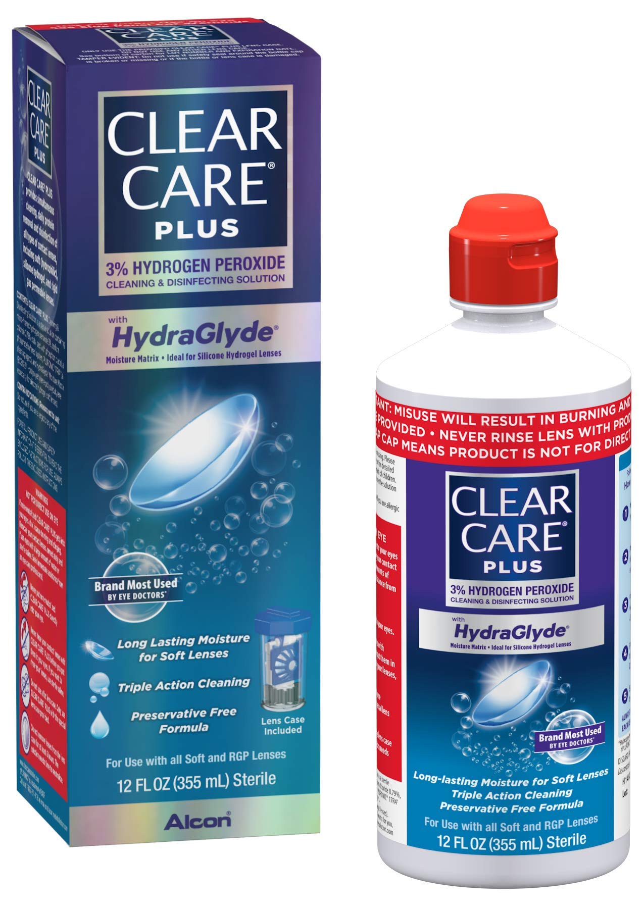Clear Care Plus Cleaning and Disinfecting Solution with Lens Case