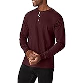 Hanes Mens T-Shirts, Men's Beefyt Henley Shirts, Men's Cotton Long Sleeve Shirts