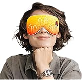Rythboom 2025 Upgrade Heated Eye Mask, Cordless Warm Compresses for Dry Eyes, 3 Heat Levels, Graphene Material, 15 Uses, 1500mAh Rechargeable Battery, Washable Eye Heating Pad for Sleeping, Travel