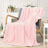 inhand Super Soft Pink Cute Throw Blanket, Cozy Plush Fleece Blanket Throw Size, Washable Lightweight Flannel Blankets Throw for All Season(50”x60”, Baby Pink)
