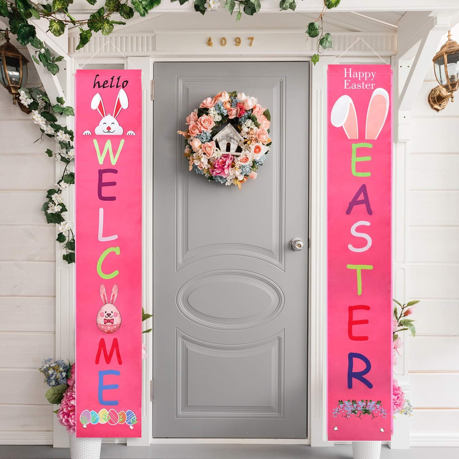 Colovis Easter Porch Sign, Front Door Banners