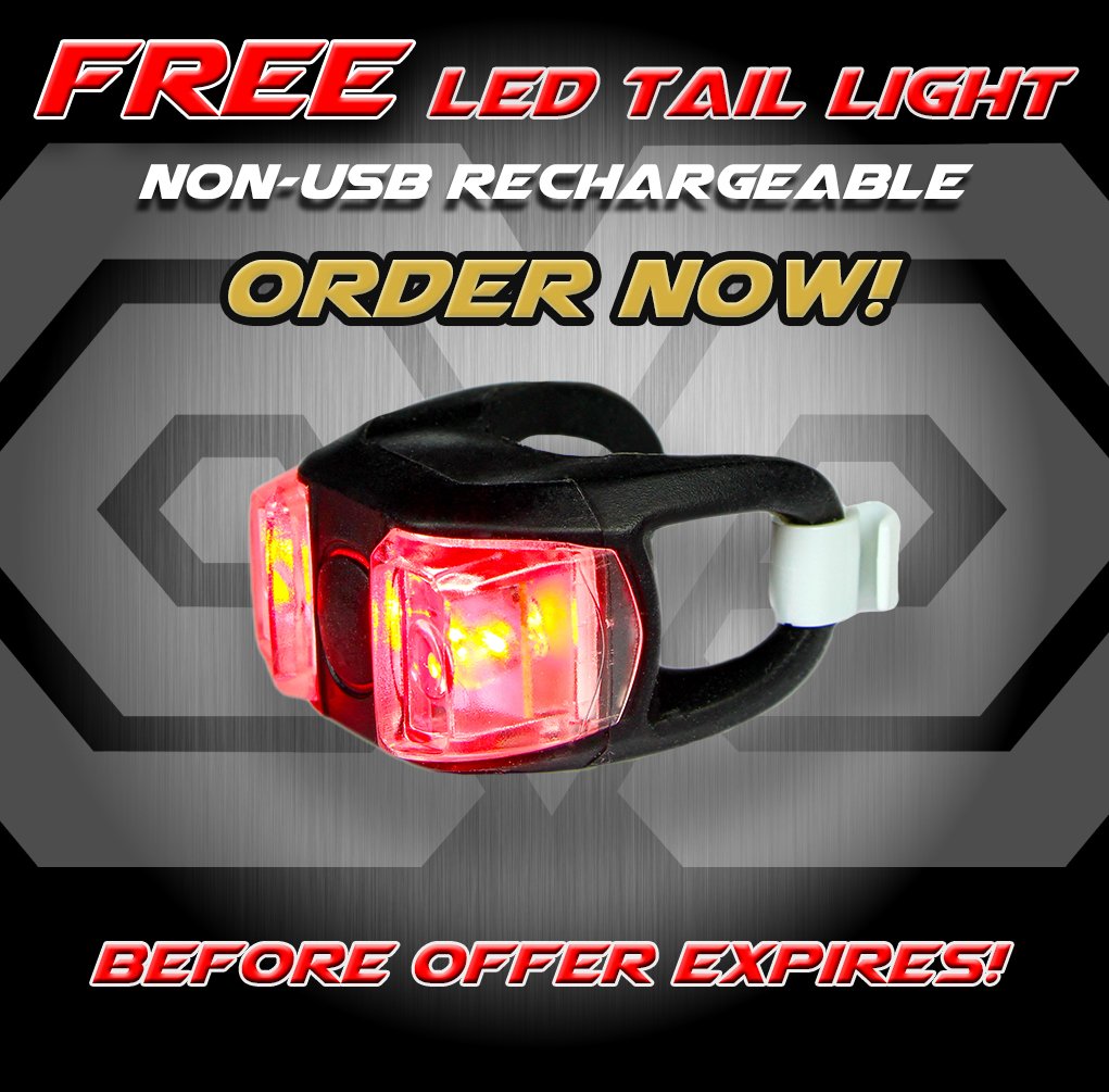 BLITZU Gator 320 USB Rechargeable Bike Light Set Powerful Lumens