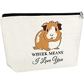 Gfhzdmf Guinea Pig Gift Makeup Bag Animal Lover Gifts Cosmetic Bag Guinea Pig Themed Gifts Christmas Birthday Gifts For Her Him Animal Lovers Friends Travel Bag