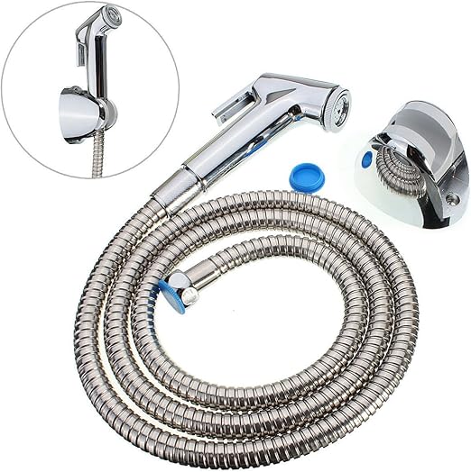 Handheld Bidet Toilet Shattaf Adapter Kit Sprayer Shower Head Wall