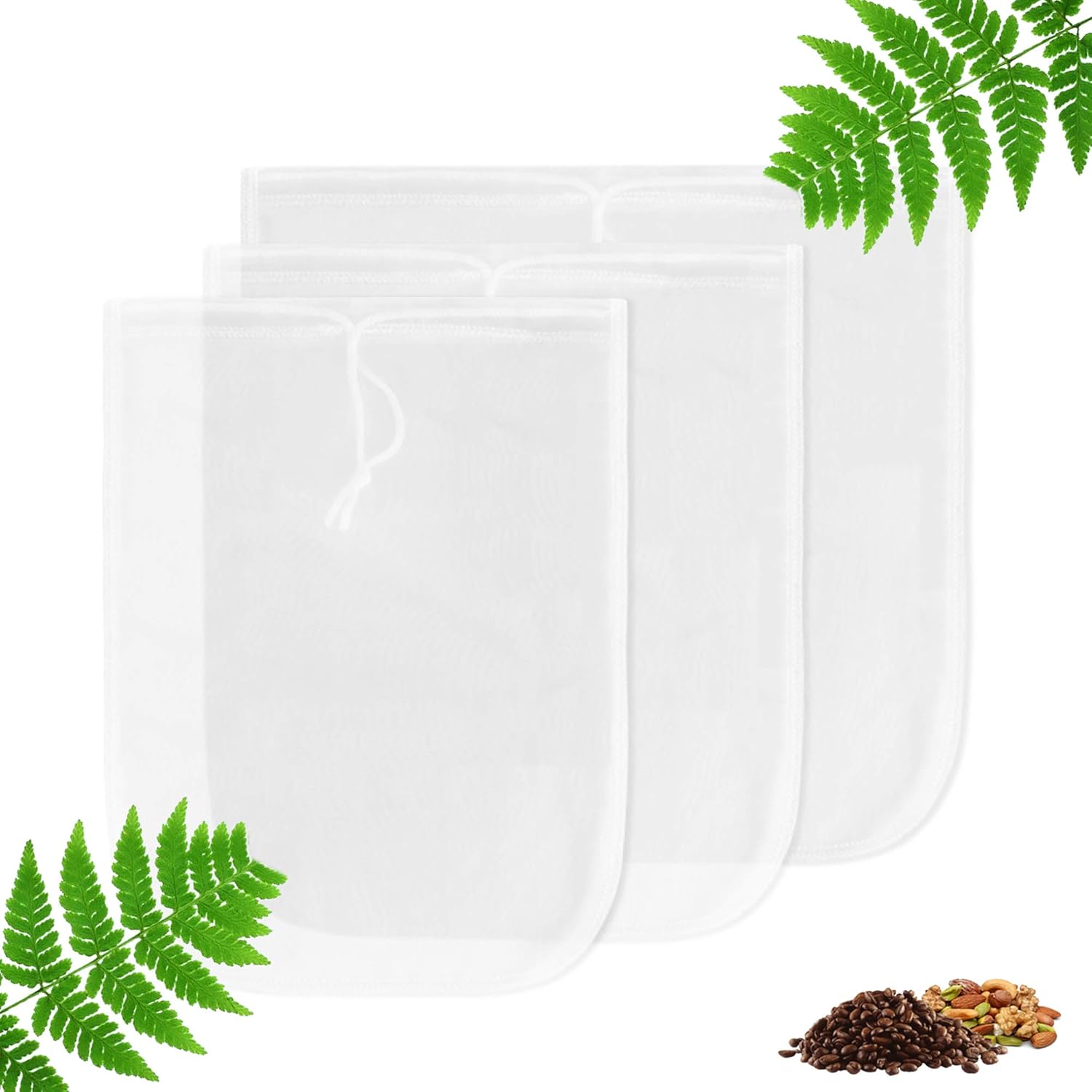 Yoassi Notenmelkzakjes Van Nylon Herbruikbaar Fijnmazig Passeerdoek Beter Dan Een Kaasdoek Perfecte Melkvervanging Voor De Productie Van Veganistische Amandelmelk Sap Yoghurt En Smoothies Amazon Nl