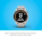 Garmin Epix Pro Sapphire Edition 42mm Soft Gold Cream Nylon Band view 3
