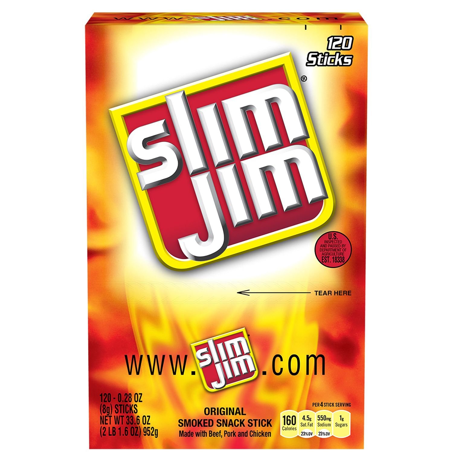 Slim Jim Original, 120 Count