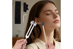 2PCS Professional Medical Hammers Sound Therapy, Aluminum Alloy Tuning Fork Set with Mallet & Storage Bag, For Relaxation & E