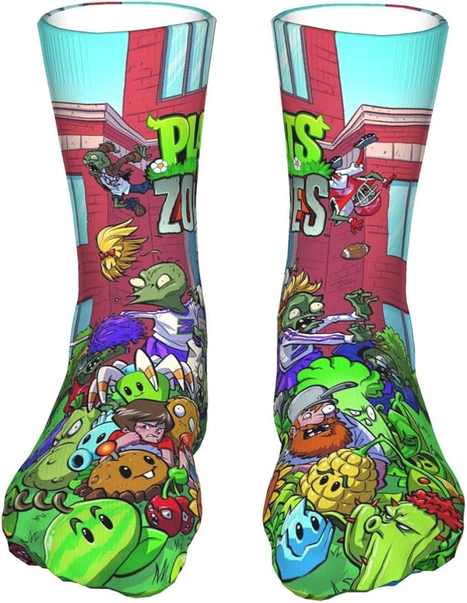 Plants Vs Zombies Sockings Dress Socks Adult Crew Socks For