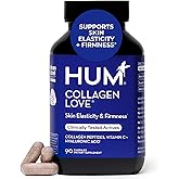 HUM Collagen Love Skin Supplement, Collagen Peptides Capsules with Hyaluronic Acid & Vitamin C, Supports Firm Skin & Helps Minimize Signs of Aging, Supplements for Women and Men, 90 Capsules