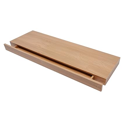 Duraline Floating Wall Shelf With Drawer Oak Amazon Co Uk