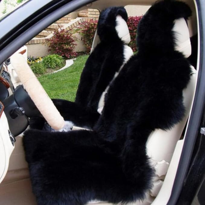Gracefur Car Seat Covers 1 Piece Long Wool Automobile Front Seat Cover