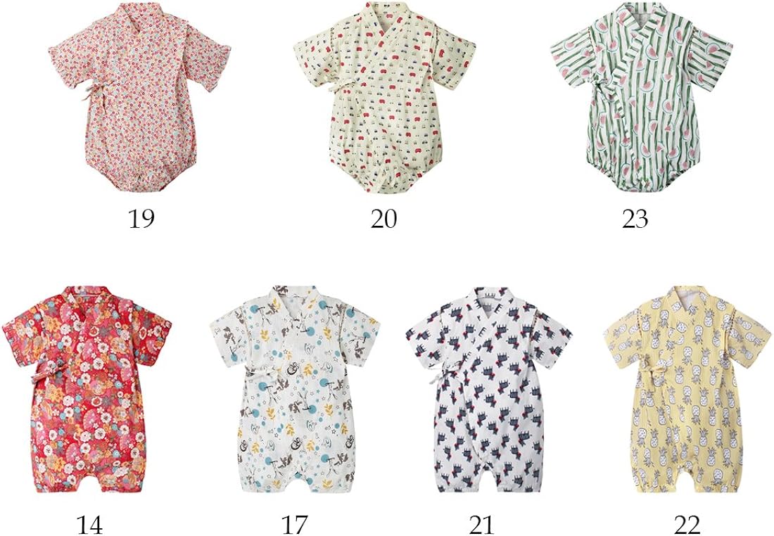 PAUBOLI Baby Japanese Kimono Robe Cotton Infant Comfy Loose Pajamas: Clothing