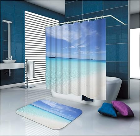 Get Rideaux de douche plage tissu Free