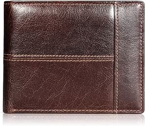 Men's Genuine Leather Bifold Wallet – RFID Blocking, 13 Card Slots, ID Window, Gift Box Included - View #7