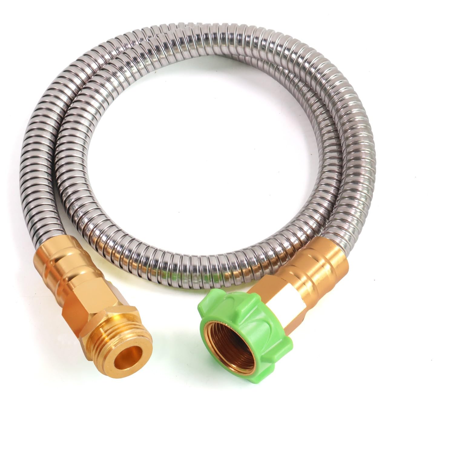 Sunifier Metal Short Garden Hose 3 ft, Stainless Steel Hose Leader, Small Water Hose Extension, Lightweight Hose Extender for Outdoor (3FT)