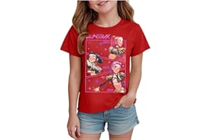 Shirt for Girls Cute Halloween Demon Graphic Printed Tshirt Funny Kids Sweatshirt Tops Short Sleeve Crewneck Shirts