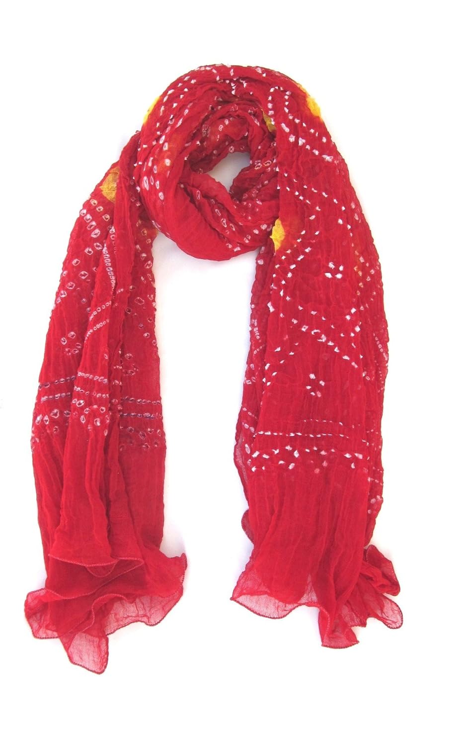 cubic earth global women's cotton dupatta (red_large)