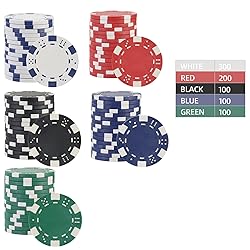 LUOBAO 800pc Poker Chips Set Blackjack Chips Casino