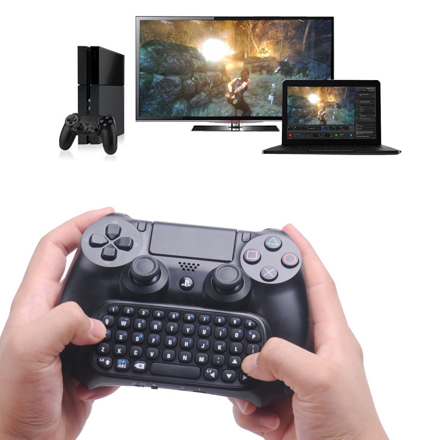 Wireless Mini Bluetooth Keyboard - Keypad Gamepad Joystick Text ...