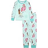 Disney Girls' 2-piece Snug-fit Cotton Holiday Pajama Set, Soft & Cute for Kids