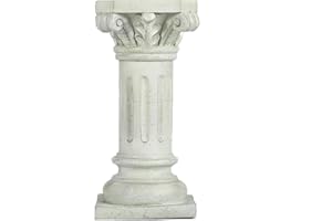 XAONIEN 26" Tall Roman Column Pedestal Stand - Heavy Duty Magnesium Oxide Garden Pedestal for Statues, Weatherproof Outdoor Pillar for Sculptures – Sturdiness Plinth Base Statue Riser