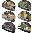 Boao 6 Pieces Skull Caps Helmet Liner Sweat Wicking Thermal Running Beanie Cycling Skull Caps for Men Women