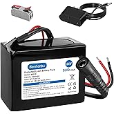 Senharbu 24V 2.6Ah Lithium Ion Battery 24 Volt Rechargeable Battery Replacement with Charger, Charging Cable, Cable Connector