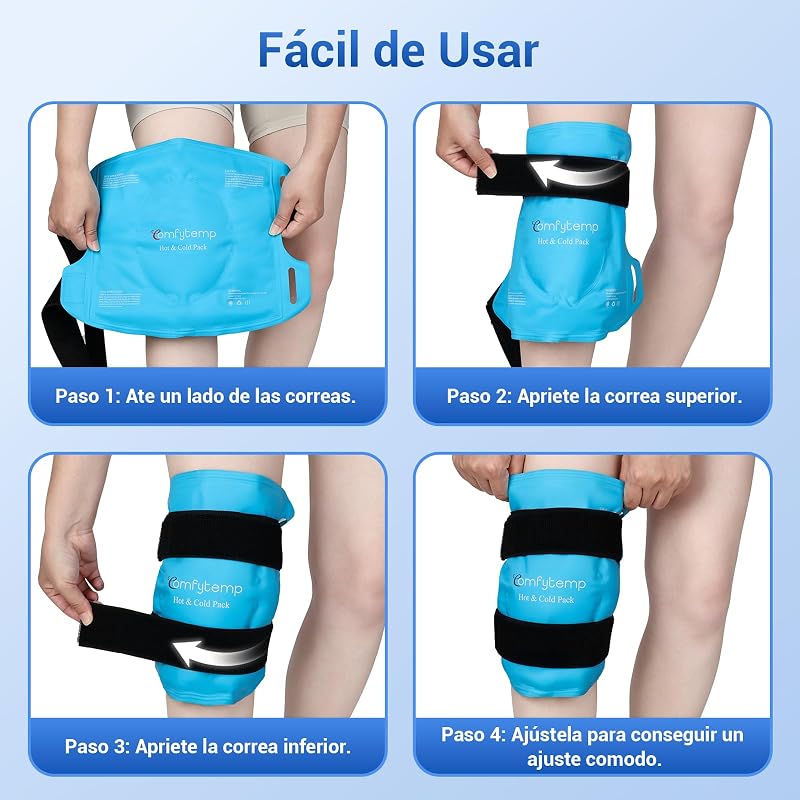 Bolsa de Hielo para Aliviar Dolor Rodilla, Terapia Frío/Caliente