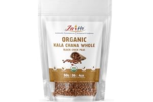 Jai Ho Certified Organic Kala Chana 4 lb | Brown Chickpeas Lentils USDA Organic | Non-GMO | Chemical-Free | Premium Quality Kosher | 4 Lb (Kala Chana)