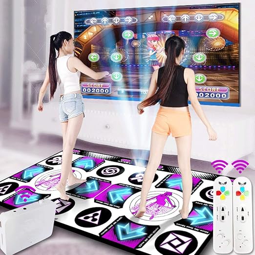 Dance Mat,LED smart light Wireless Double Dance Mat Games Pad,NonSlip Somatosensory Games Pads