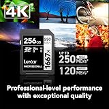 Lexar Professional 1667x 256GB SDXC UHS-II Card up to 250MB/s Read view 3