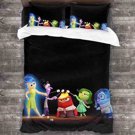 Amazon インサイド ヘッド 2 新品 ベッドの上の3つのセット ベッドカバー1つ 枕カバー2つ スリーピースベッド 布団カバーセット218 177cm 100 超微細繊維生地 ピースキルトセット寝具セット 寝具カバーセット オンライン通販