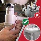 Spares2go Telescopic Waste Bottle Trap 32mm 1.25 inch Universal Outlet view 4