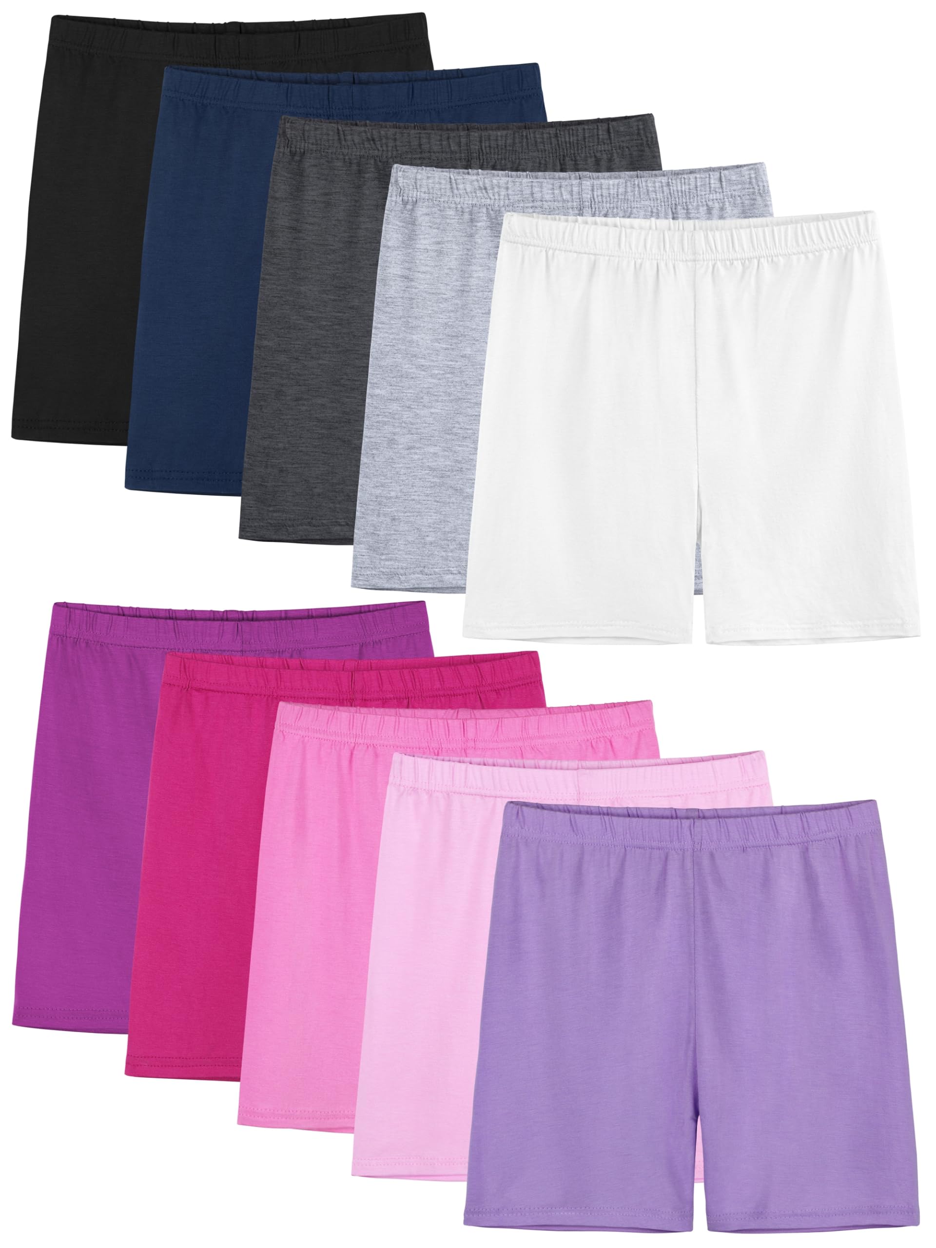 Photo 1 of FEOEOR 10 Pack Girls Dance Shorts Cartwheel Toddler Biker Under Dress Multi-Color Kids Bike Shorts Girls Clothes Mixed Color K 2-3T